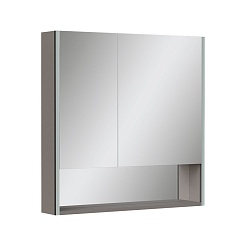 Equil Зеркальный шкаф Smile 80 лен антрацит – фотография-2