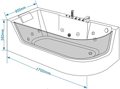 Grossman Акриловая ванна GR-17000-1L 170x80 с гидромассажем – фотография-7