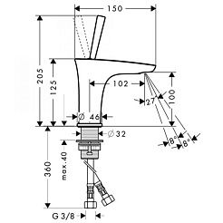 Hansgrohe Смеситель PuraVida 15075400 для раковины – фотография-6