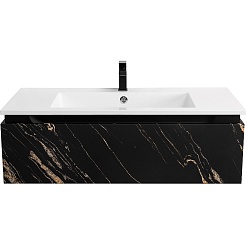 Cezares Тумба с раковиной Slider 100 с 2 ящиками подвесная чёрный фьюжн – фотография-24