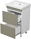 Misty Тумба под раковину Майна 50 2 ящика хаки/белая – фотография-9