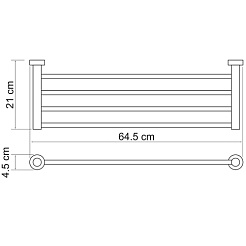 WasserKRAFT Полка для полотенец "Donau  K-9411" – фотография-3
