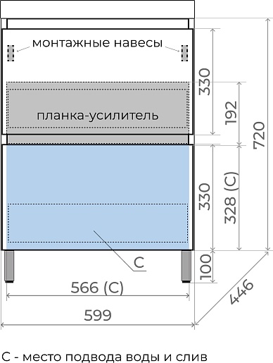 Style Line Тумба с кварцевой раковиной антрацит Манхэттен 60 Plus эмаль олива матовая – фотография-4