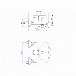 Vidima Смеситель для ванны и душа Logik BA279AA – фотография-2