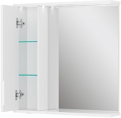 Volna Зеркальный шкаф Lake 70 L белый – фотография-2