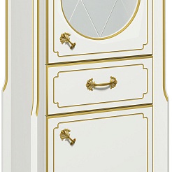  Пенал для ванной Luise белый/патина золото – фотография-3