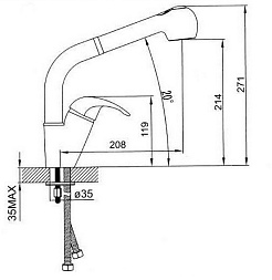 Iddis Смеситель Kitchen K03SBP0I05 для кухонной мойки – фотография-2