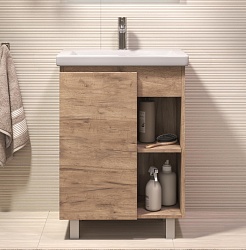 Vigo Мебель для ванной Milos 600-1-0 дуб золотой – фотография-3