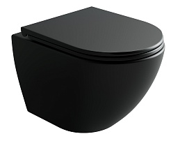 Ceramicanova Подвесной унитаз Metropol Торнадо CN4002TMB безободковый чёрный матовый – фотография-1