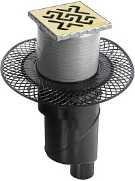 BERGES Wasserhaus Душевой трап Platz Antik 100 094060 бронза – фотография-1