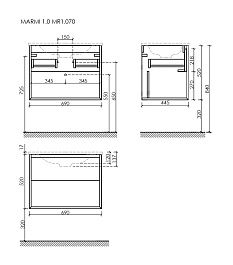 Sancos Тумба с раковиной Marmi 1.0 80 дуб галифакс натуральный раковина Grace 81 CN7012 – фотография-5