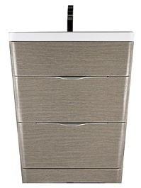 BelBagno Мебель для ванной PIRAMIDE 650 Rovere Bianco, зеркало-шкаф – фотография-3