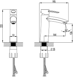 Lemark Смеситель для раковины Atlantiss LM3237C хром – фотография-2