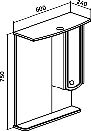 Runo Мебель для ванной Аликанте 60 – фотография-8