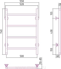 Стилье Полотенцесушитель Версия-НВ 740х500 – фотография-2