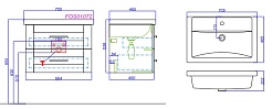 Aqwella Тумба с раковиной Фостер 70 – фотография-3