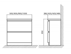 BelBagno Тумба с раковиной напольная ENERGIA 100 Bianco Lucido – фотография-7
