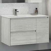 Comforty Тумба с раковиной Бремен 90 дуб белый