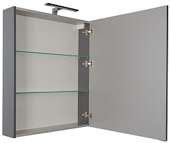 Aquanet Зеркальный шкаф "Алвита 70" серый антрацит – фотография-4