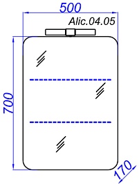 Aqwella Зеркальный шкаф Аликанте 50 дуб седой – фотография-4
