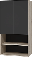 Misty Шкаф подвесной над стиральной машиной Поло 60 дуб галифакс белый/антрацит