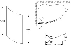 Jacob Delafon Шторка на ванну Micromega Duo E4910-GA – фотография-3