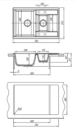 Dr. Gans Мойка гранитная Астра 760 К терракота – фотография-2