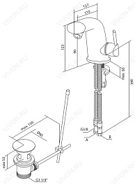 Am.Pm Смеситель Awe F1583100 для биде – фотография-3