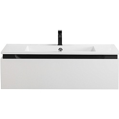 Cezares Тумба с раковиной Slider 100 с 2 ящиками белая – фотография-20