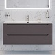 BelBagno Тумба с раковиной Etna 120 подвесная темно-серая матовая – фотография-17