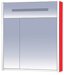 Misty Зеркальный шкаф Джулия 75 красный – фотография-1