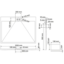 WasserKRAFT Душевой поддон Alme 15T07 – фотография-2