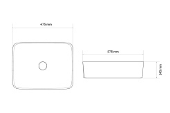 Excellent Раковина Forka 47 см – фотография-3