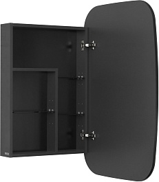 Акватон Мебель для ванной Сохо 75 R подвесная дуб веллингтон/графит софт – фотография-12