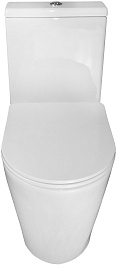 Azario Унитаз-компакт Flin AZ-1363C безободковый с бачком с сиденьем микролифт белый – фотография-4