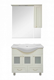 Misty Зеркало-шкаф Латте 85 R бежевый эмаль – фотография-2