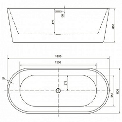Aquanet Акриловая ванна Eclips 180x80 – фотография-4