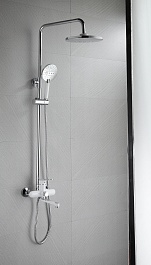 Frap Душевая стойка H49 F2449 хром/белая – фотография-2