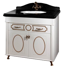 Водолей Мебель для ванной "Изабель 90" F-1 черная – фотография-2