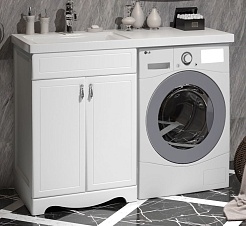 Opadiris Тумба с раковиной Клио 120 L белый матовый – фотография-1