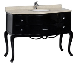 Demax Тумба с раковиной "Престиж 115" черная – фотография-1