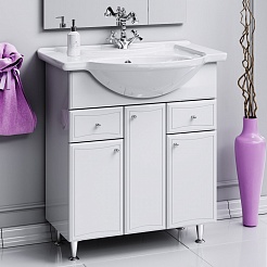 Aqwella Тумба с раковиной Барселона 75 с корзиной – фотография-1