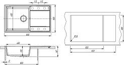 Florentina Мойка кухонная Консул 840 серый шелк – фотография-4