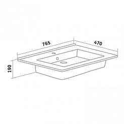 Runo Тумба с раковиной Манхэттен 75 серый бетон – фотография-4