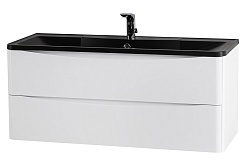 BelBagno Тумба с раковиной Acqua 120 подвесная Bianco Lucido с раковиной BB1200/455-LV-ART-ALR-NERO – фотография-1