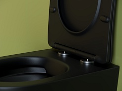 Ceramicanova Подвесной унитаз Uno Rimless CN11001MB чёрный матовый – фотография-2