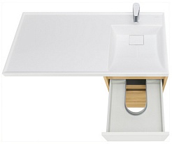 Акватон Тумба с раковиной Лондри 40 R дуб сантана/белая – фотография-4