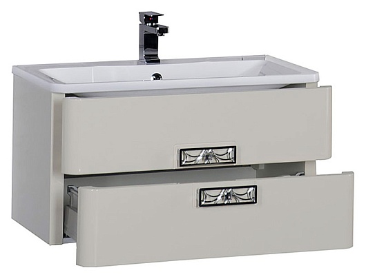 Aquanet Тумба с раковиной Паллада 90 слоновая кость – картинка-5