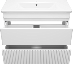 Misty Тумба с раковиной Мира 100 белая матовая – фотография-4