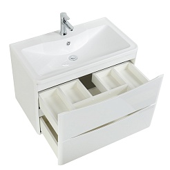 BelBagno Тумба с раковиной Acqua 100 подвесная Bianco Lucido – фотография-5